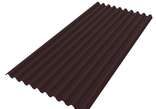 onduline classic roof sheet in pigmented brown color