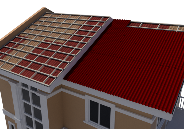 Double Roofing OnduClassic with sheets