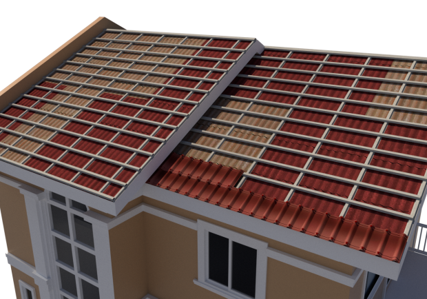 Double Roofing Onduvilla with Battens