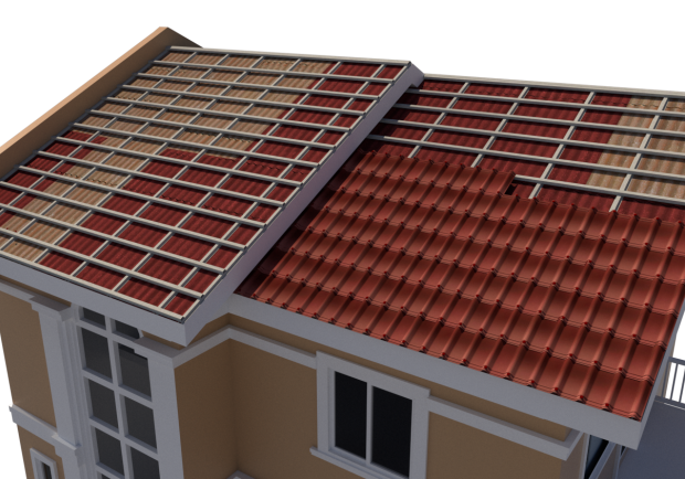 Double Roofing Onduvilla with sheets